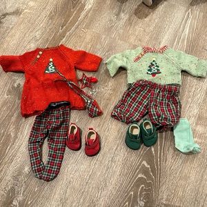 Bitty twins Christmas outfits